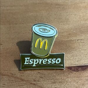 McDonald’s Employee Espresso Pin Gold Tone Cup